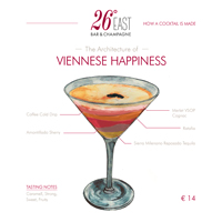 Cocktail Illustrationen für 26°East-Bar, Hotel Kempinski
