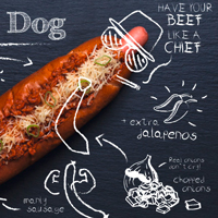 Kimbo Dogs Hot Dog - Description & Illustration