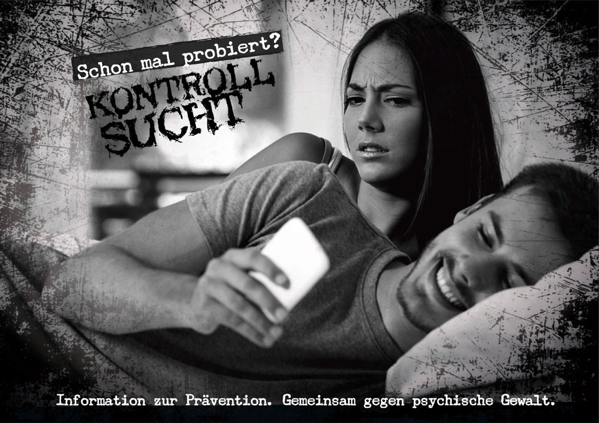 Plakat zum Thema Kontrollsucht