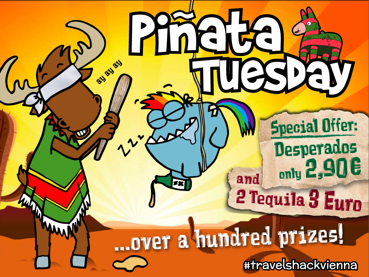 Travel Shack Pinata Tuesday Design